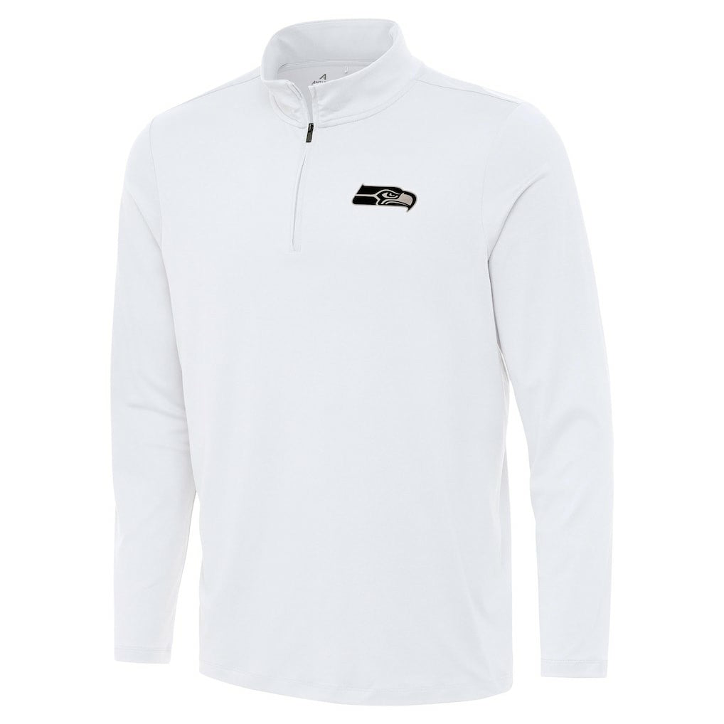 Seattle Seahawks Antigua Reprocess Quarter-Zip Top White