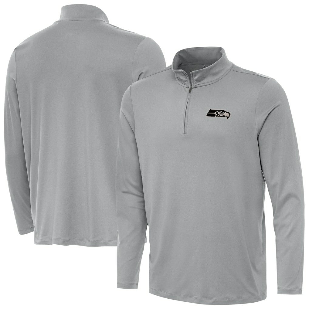 Seattle Seahawks Antigua Reprocess Quarter-Zip Top Gray
