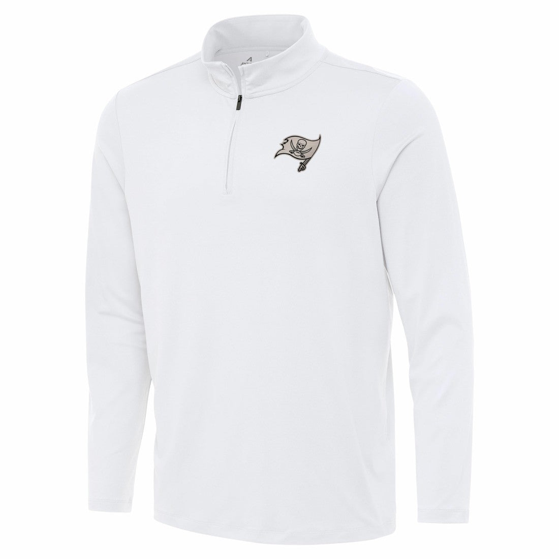 Tampa Bay Buccaneers Antigua Reprocess Quarter-Zip Top White
