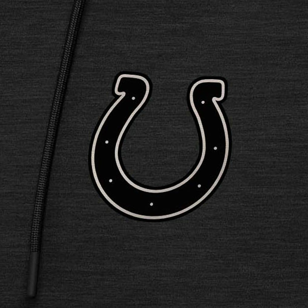 Indianapolis Colts Antigua Spikes Raglan Quarter-Zip Hoodie Heather Black