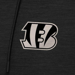 Cincinnati Bengals Antigua Spikes Raglan Quarter-Zip Hoodie Heather Black