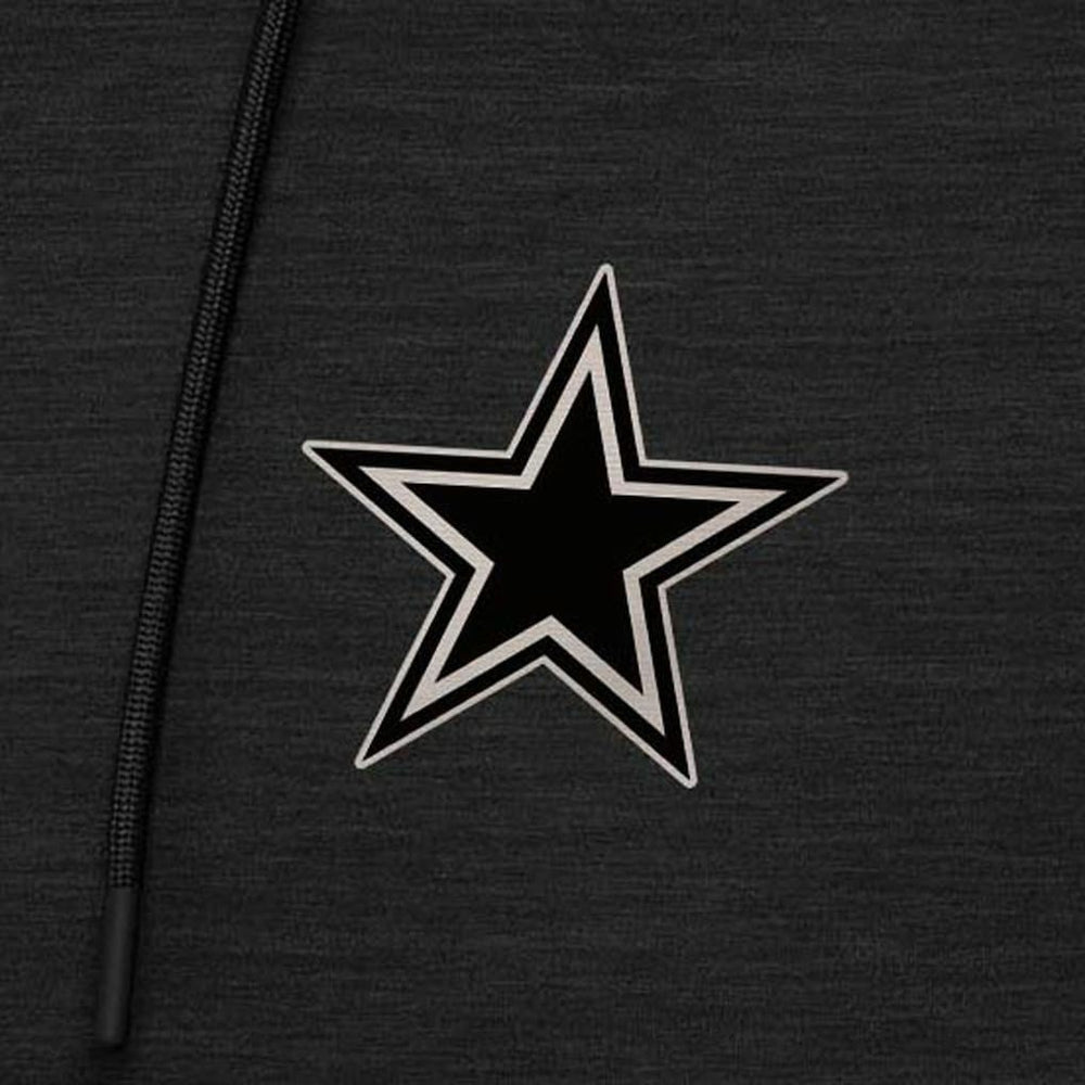 Dallas Cowboys Antigua Spikes Raglan Quarter-Zip Hoodie Heather Black