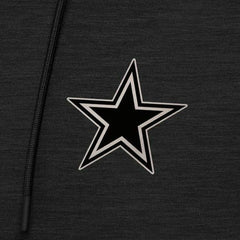 Dallas Cowboys Antigua Spikes Raglan Quarter-Zip Hoodie Heather Black