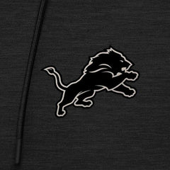 Detroit Lions Antigua Spikes Raglan Quarter-Zip Hoodie Heather Black