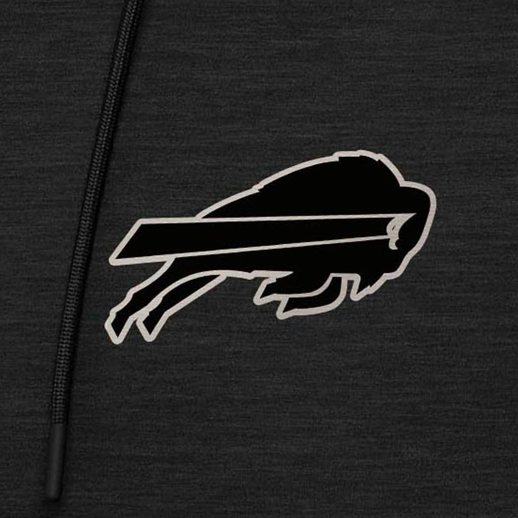 Buffalo Bills Antigua Spikes Raglan Quarter-Zip Hoodie Heather Black