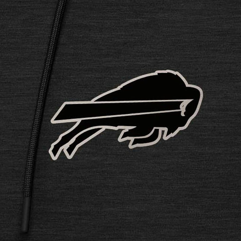 Buffalo Bills Antigua Spikes Raglan Quarter-Zip Hoodie Heather Black
