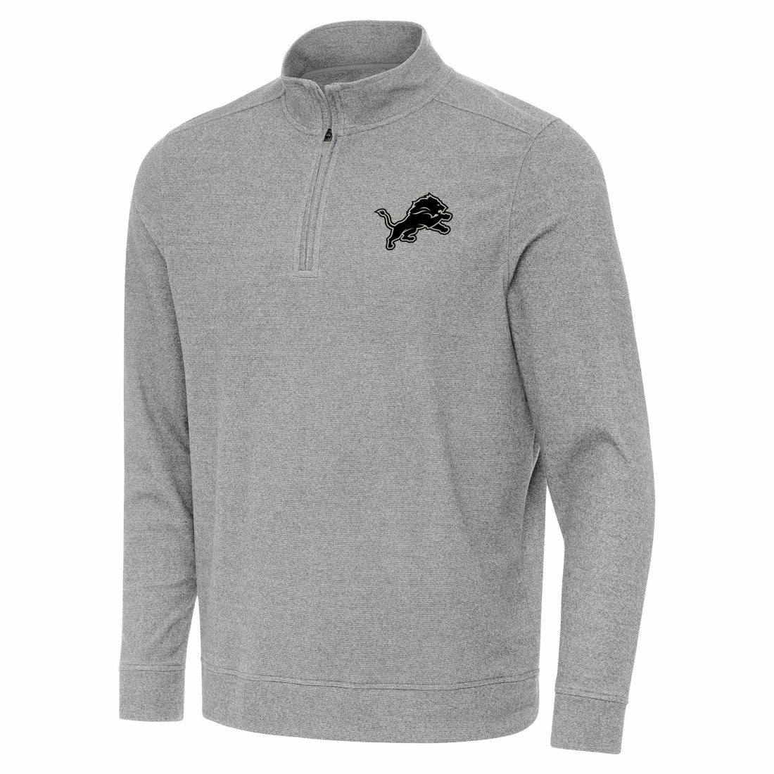 Detroit Lions Antigua Subtle Quarter-Zip Top Heather Gray