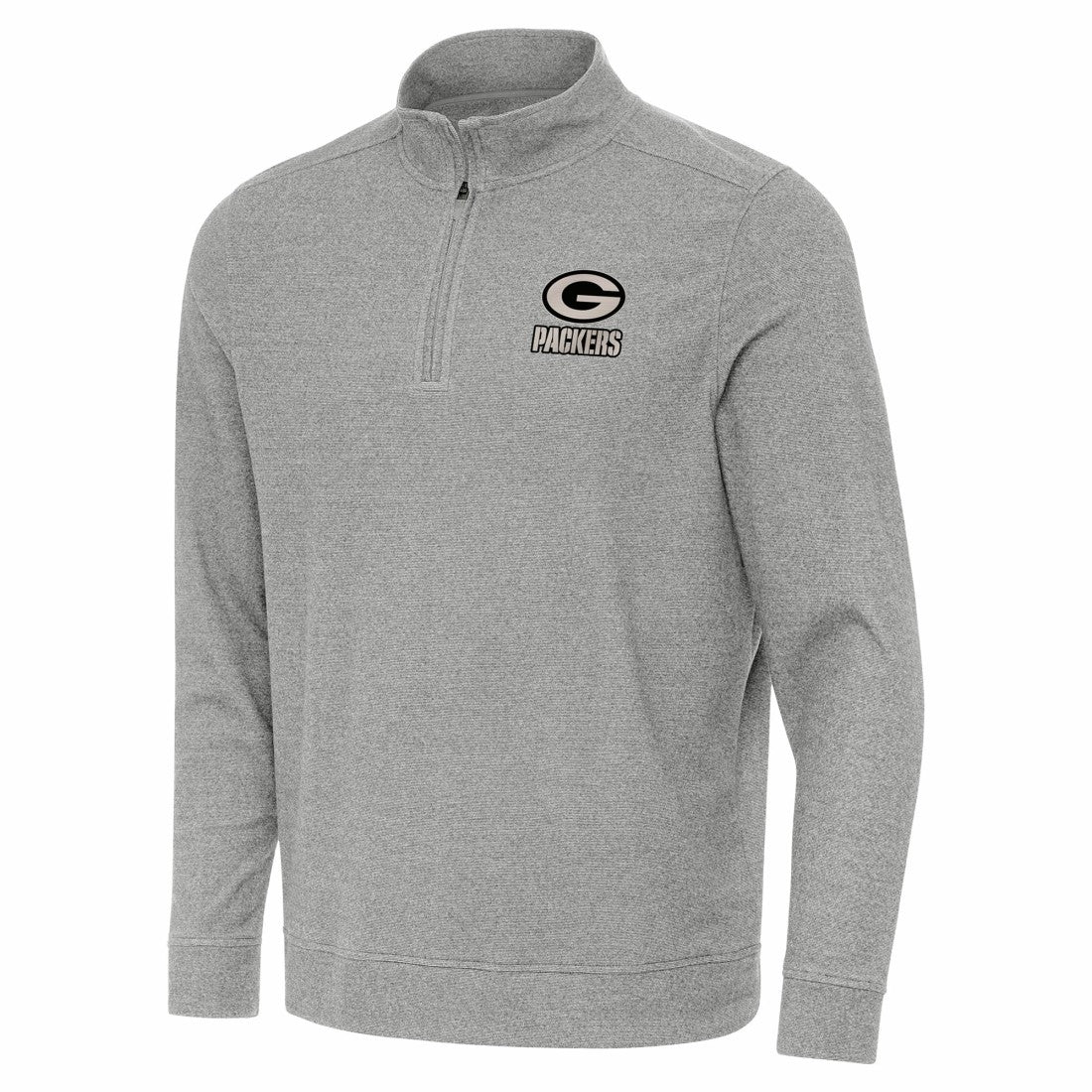 Green Bay Packers Antigua Subtle Quarter-Zip Top Heather Gray
