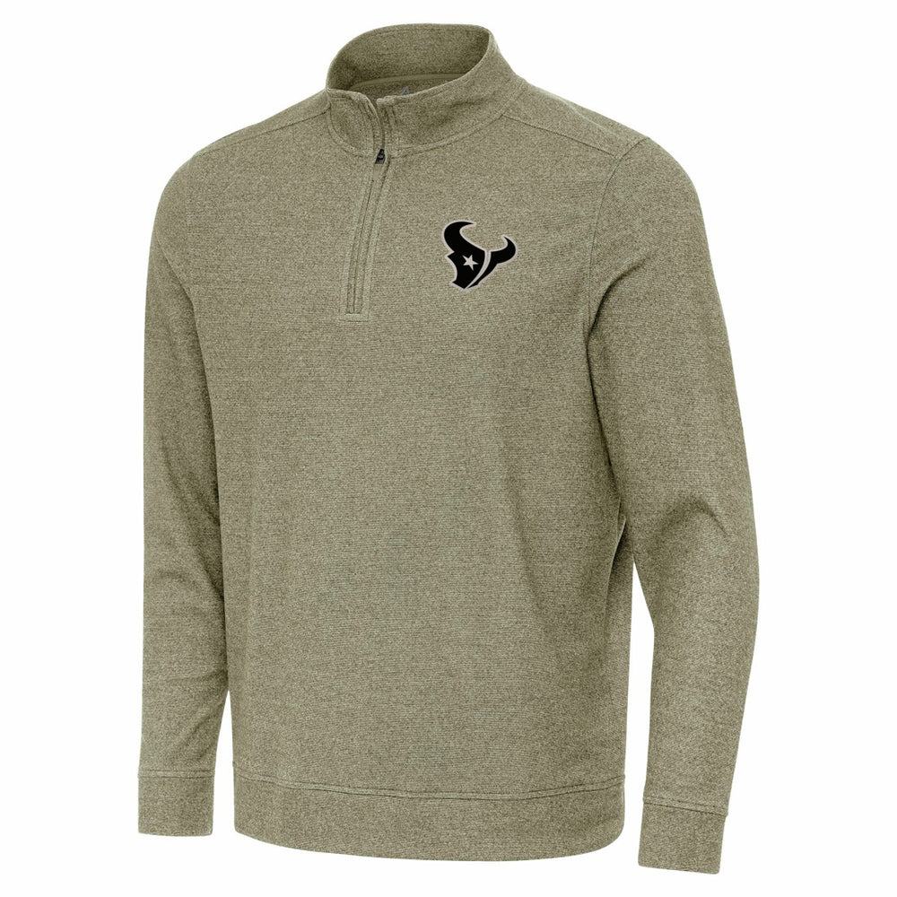 Houston Texans Antigua Subtle Quarter-Zip Top Heather Olive