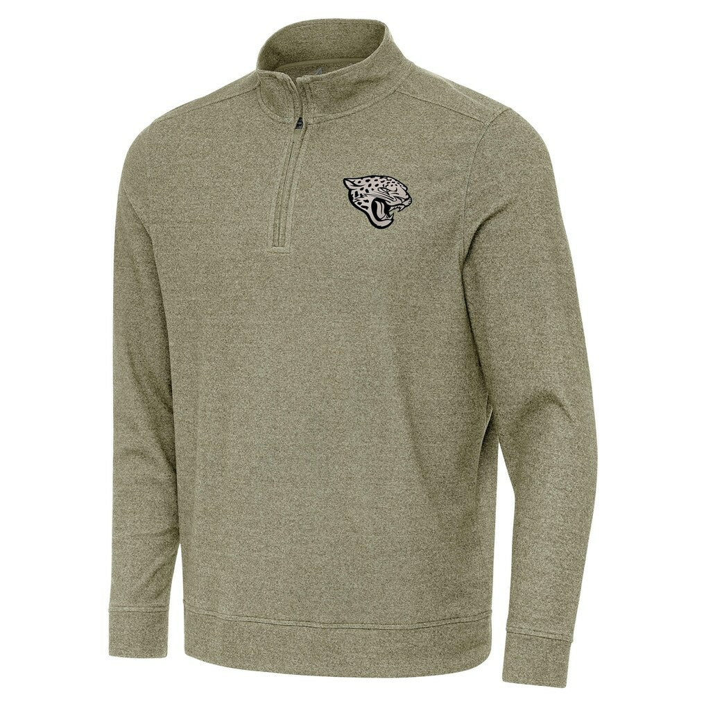 Jacksonville Jaguars Antigua Subtle Quarter-Zip Top Heather Olive