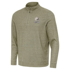 Cleveland Browns Antigua Subtle Quarter-Zip Top Heather Olive
