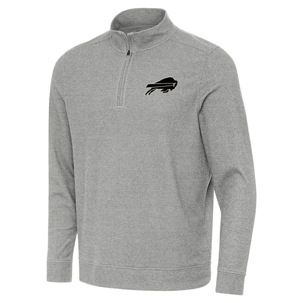 Buffalo Bills Antigua Subtle Quarter-Zip Top Heather Gray