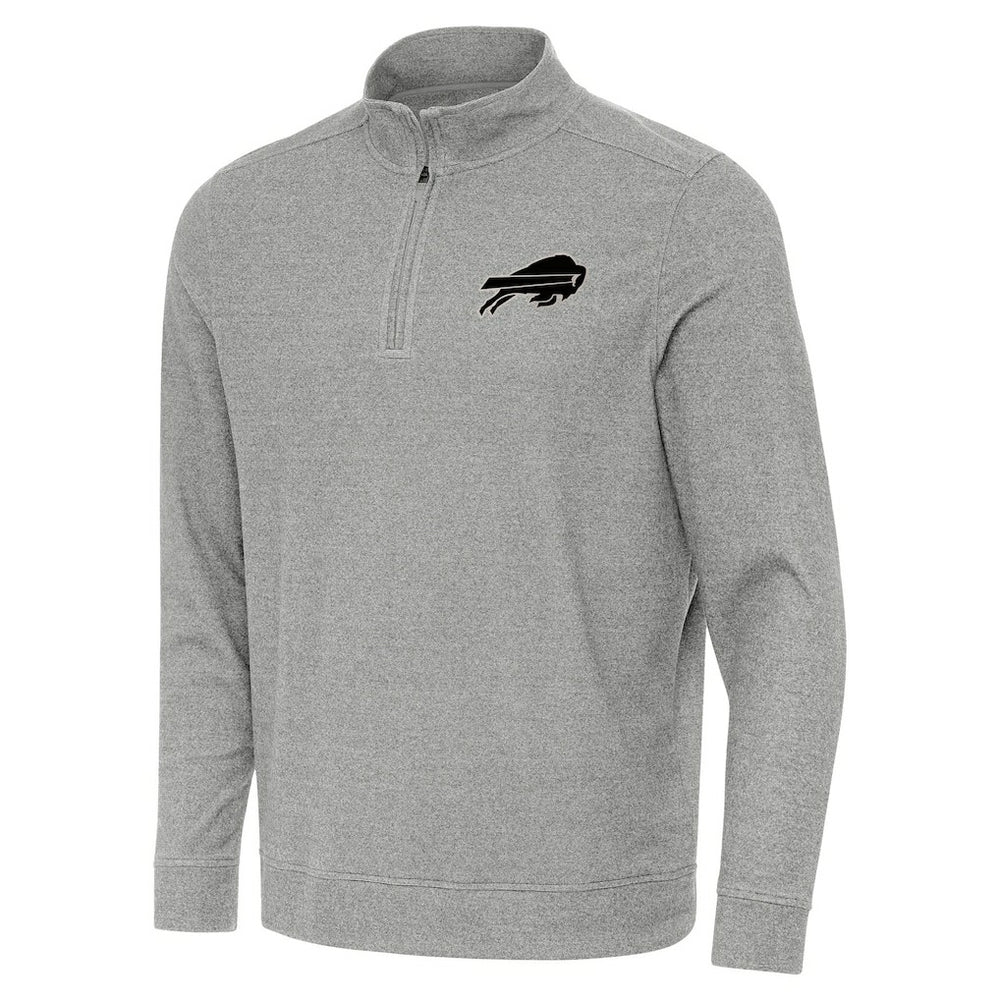 Buffalo Bills Antigua Subtle Quarter-Zip Top Heather Gray