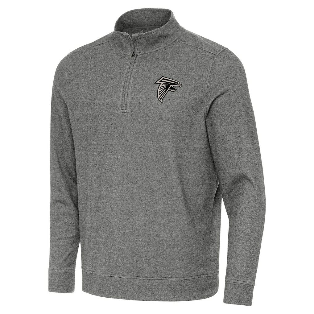 Atlanta Falcons Antigua Subtle Quarter-Zip Top Charcoal