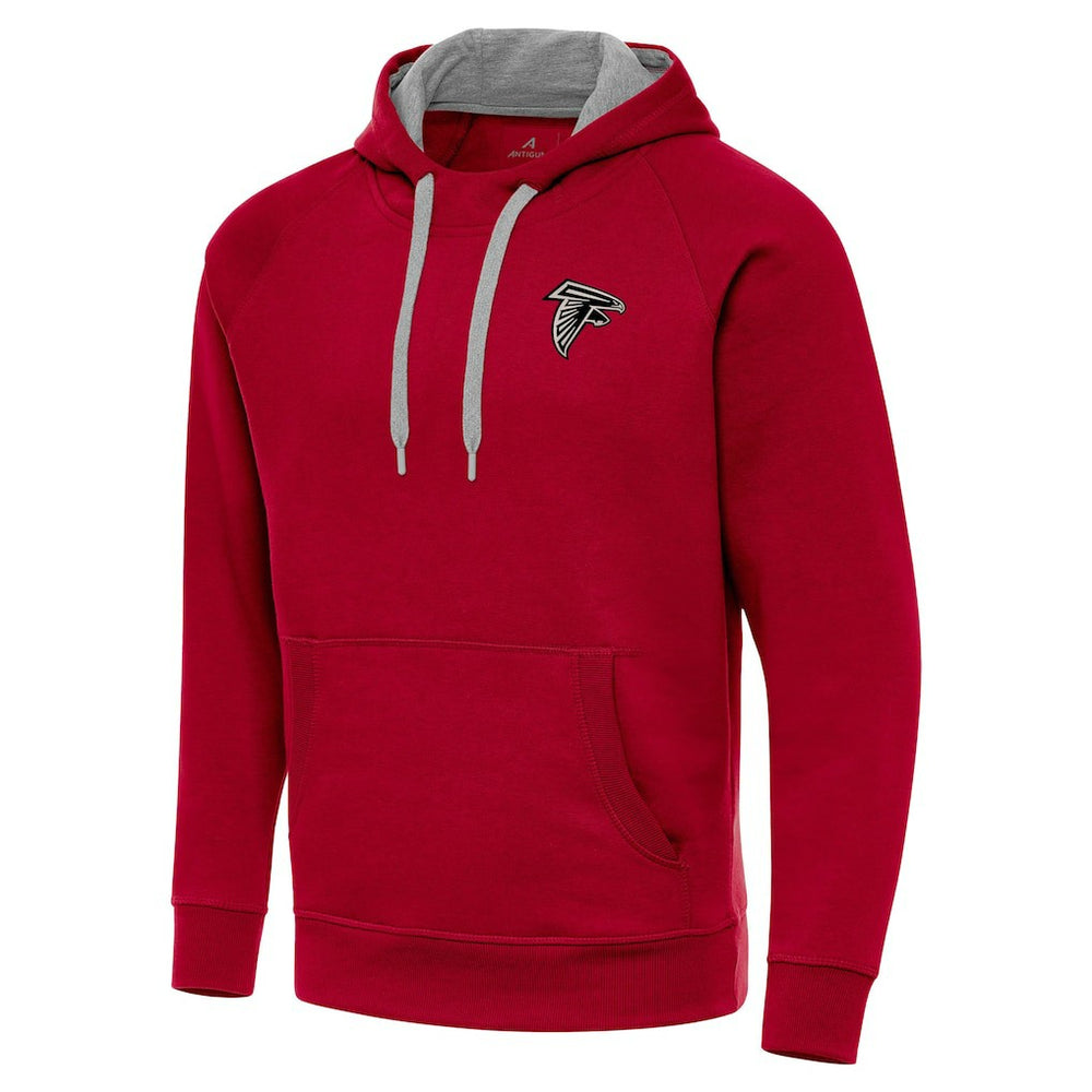 Atlanta Falcons Antigua Brushed Carbon Victory Pullover Hoodie Red