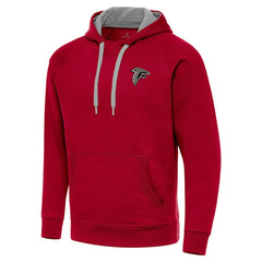 Atlanta Falcons Antigua Brushed Carbon Victory Pullover Hoodie Red