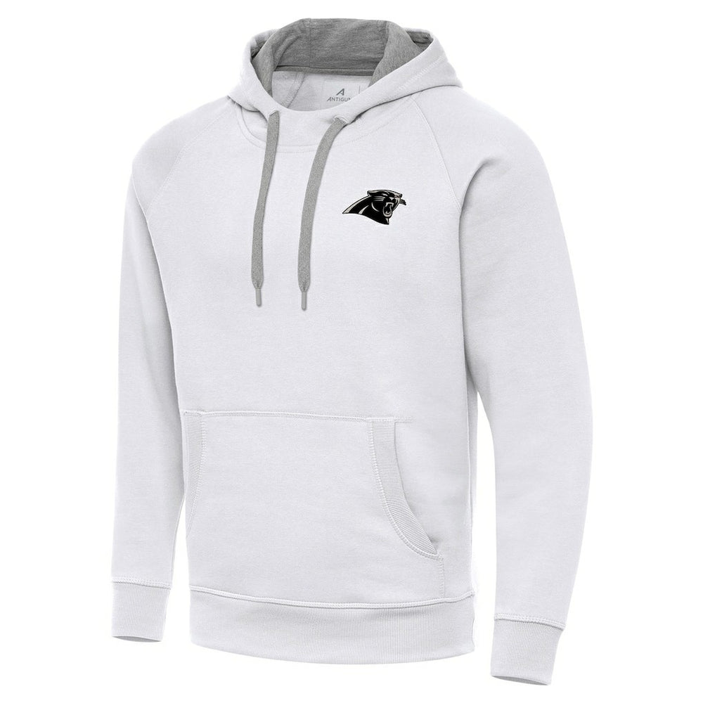 Carolina Panthers Antigua Brushed Carbon Victory Pullover Hoodie White