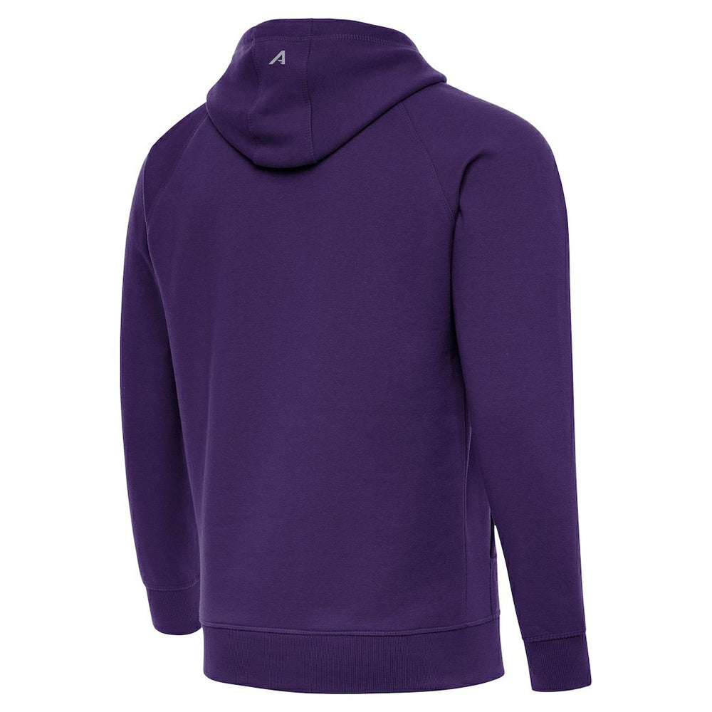 Baltimore Ravens Antigua Brushed Carbon Victory Pullover Hoodie Purple