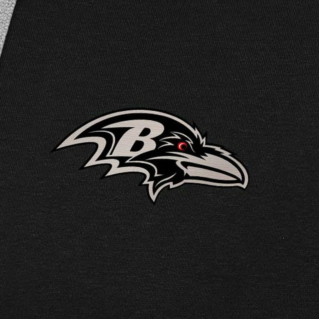 Baltimore Ravens Antigua Brushed Carbon Victory Pullover Hoodie Black