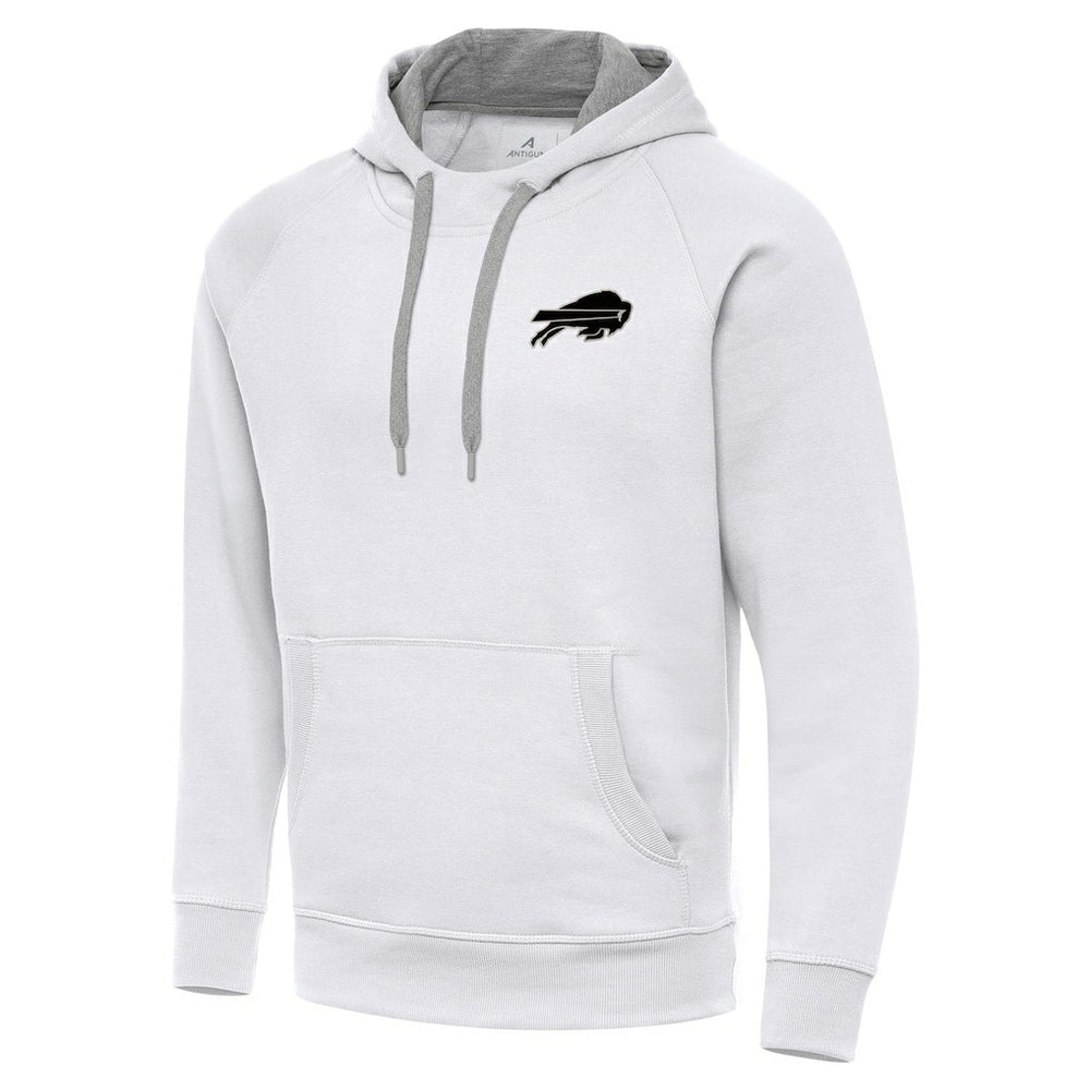 Buffalo Bills Antigua Brushed Carbon Victory Pullover Hoodie White