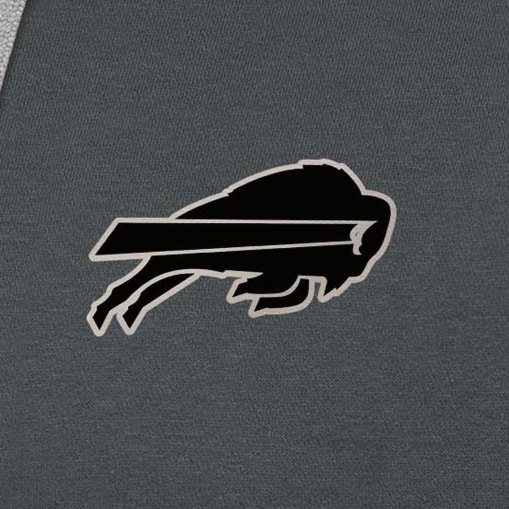 Buffalo Bills Antigua Brushed Carbon Victory Pullover Hoodie Charcoal