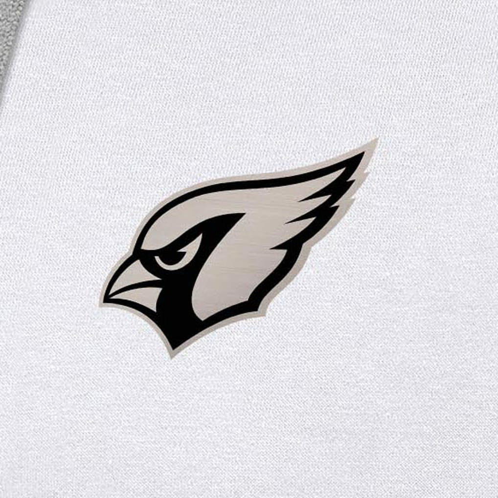Arizona Cardinals Antigua Brushed Carbon Victory Pullover Hoodie White