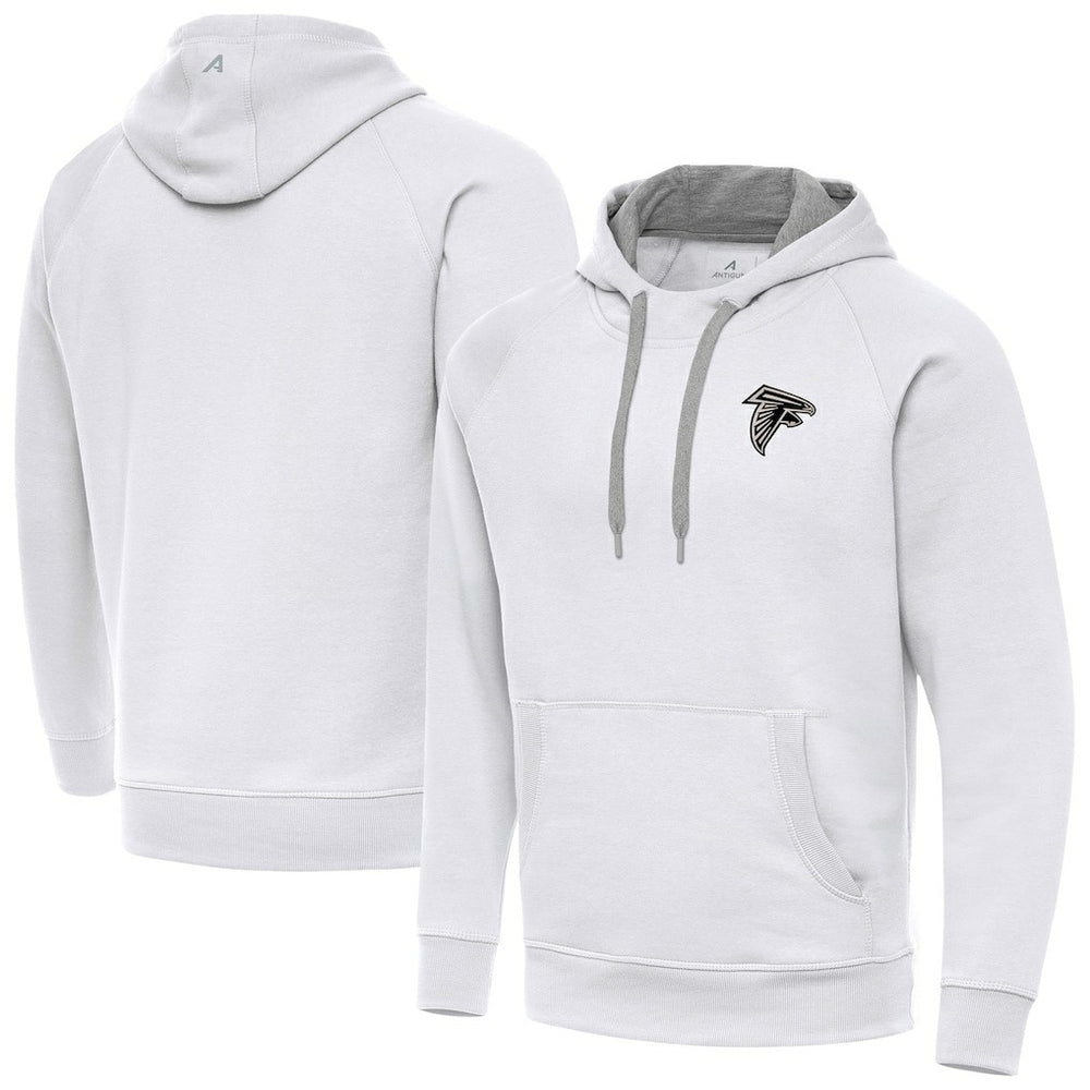 Atlanta Falcons Antigua Brushed Carbon Victory Pullover Hoodie White