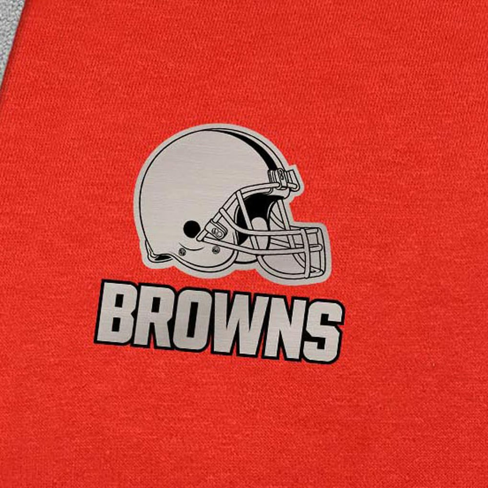Cleveland Browns Antigua Brushed Carbon Victory Pullover Hoodie Orange