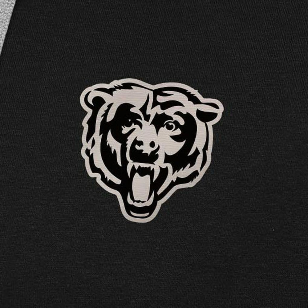 Chicago Bears Antigua Brushed Carbon Victory Pullover Hoodie Black