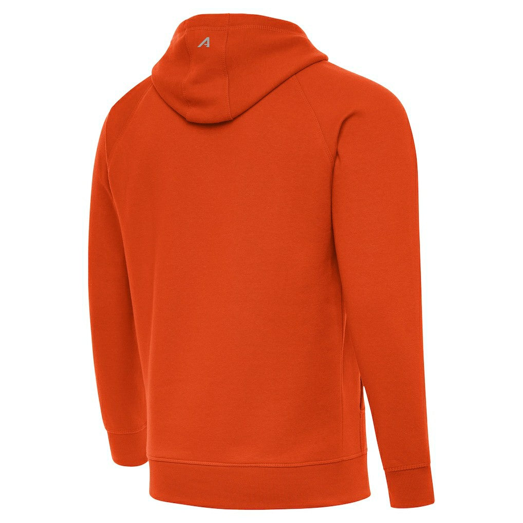Chicago Bears Antigua Brushed Carbon Victory Pullover Hoodie Orange