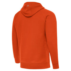 Chicago Bears Antigua Brushed Carbon Victory Pullover Hoodie Orange