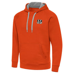 Cincinnati Bengals Antigua Brushed Carbon Victory Pullover Hoodie Orange