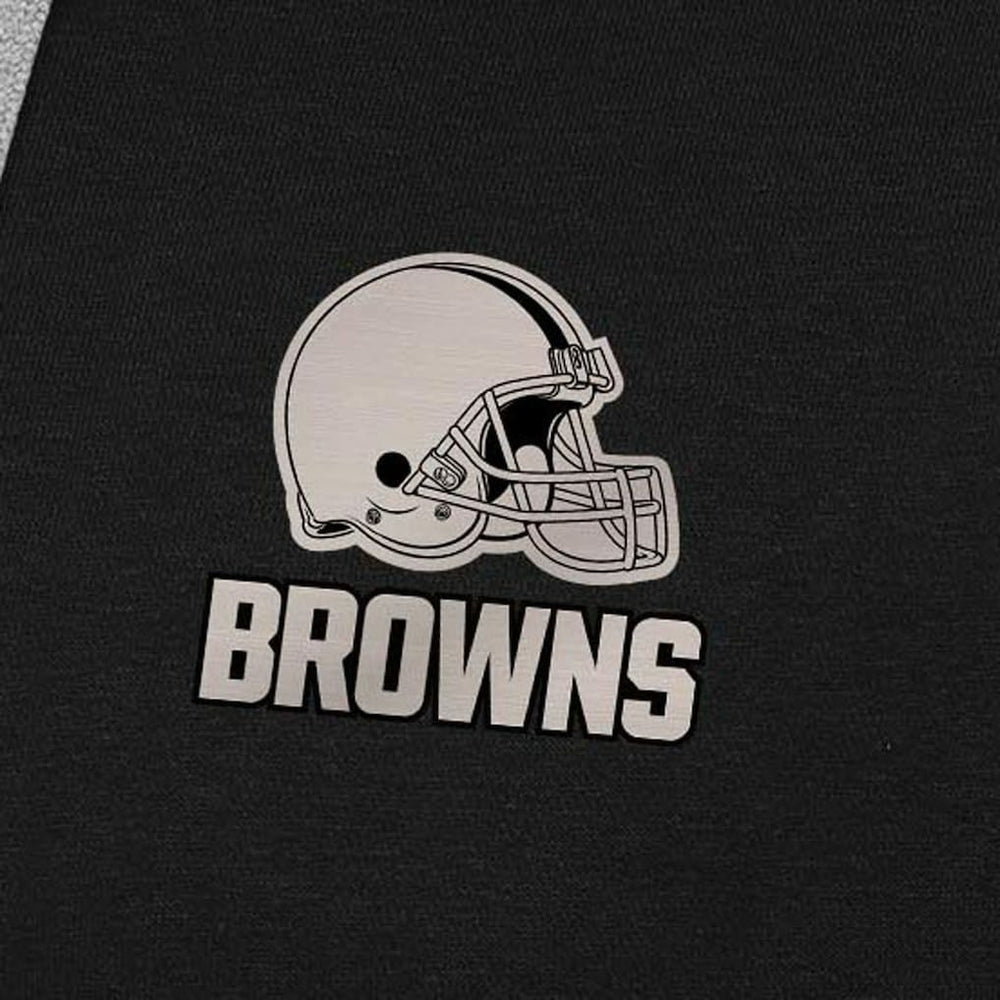 Cleveland Browns Antigua Brushed Carbon Victory Pullover Hoodie Black