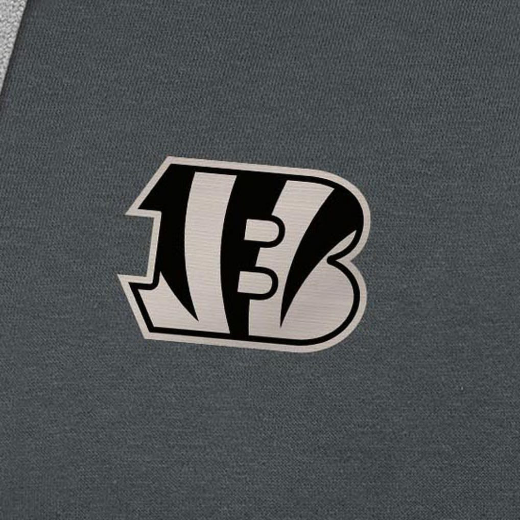Cincinnati Bengals Antigua Brushed Carbon Victory Pullover Hoodie Charcoal