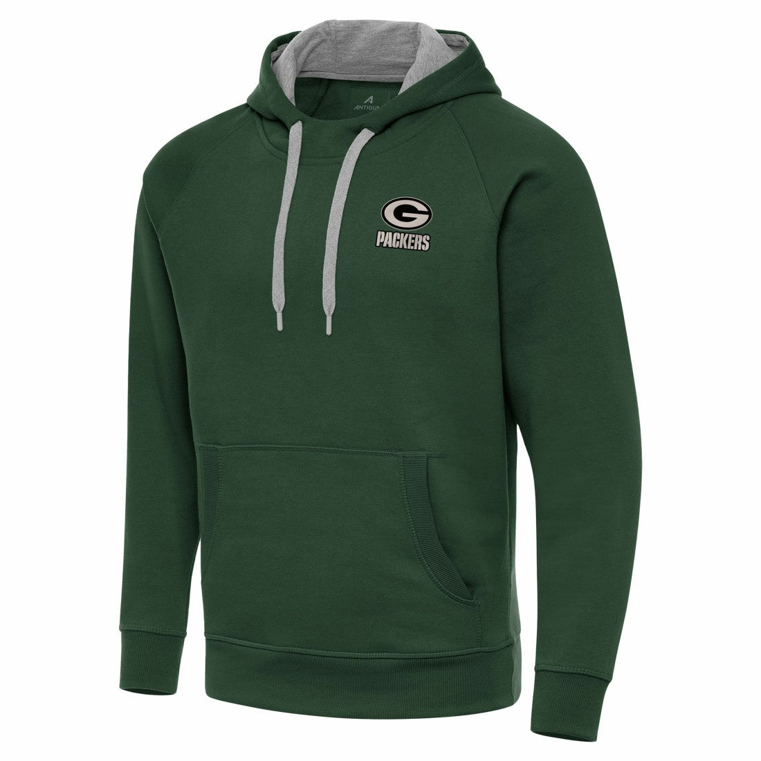 Green Bay Packers Antigua Brushed Carbon Victory Pullover Hoodie Green