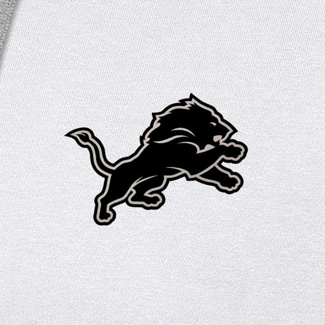 Detroit Lions Antigua Brushed Carbon Victory Pullover Hoodie White