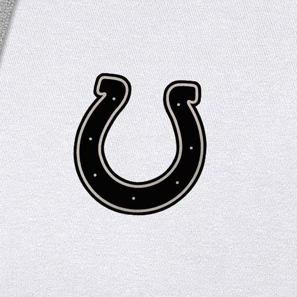 Indianapolis Colts Antigua Brushed Carbon Victory Pullover Hoodie White