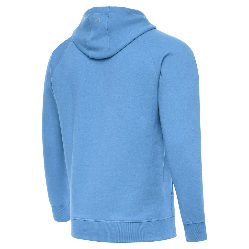 Los Angeles Chargers Antigua Brushed Carbon Victory Pullover Hoodie Powder Blue