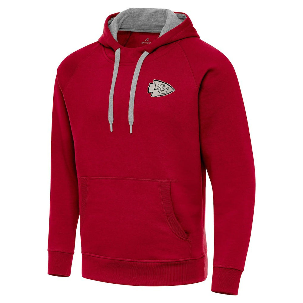 Kansas City Chiefs Antigua Brushed Carbon Victory Pullover Hoodie Red
