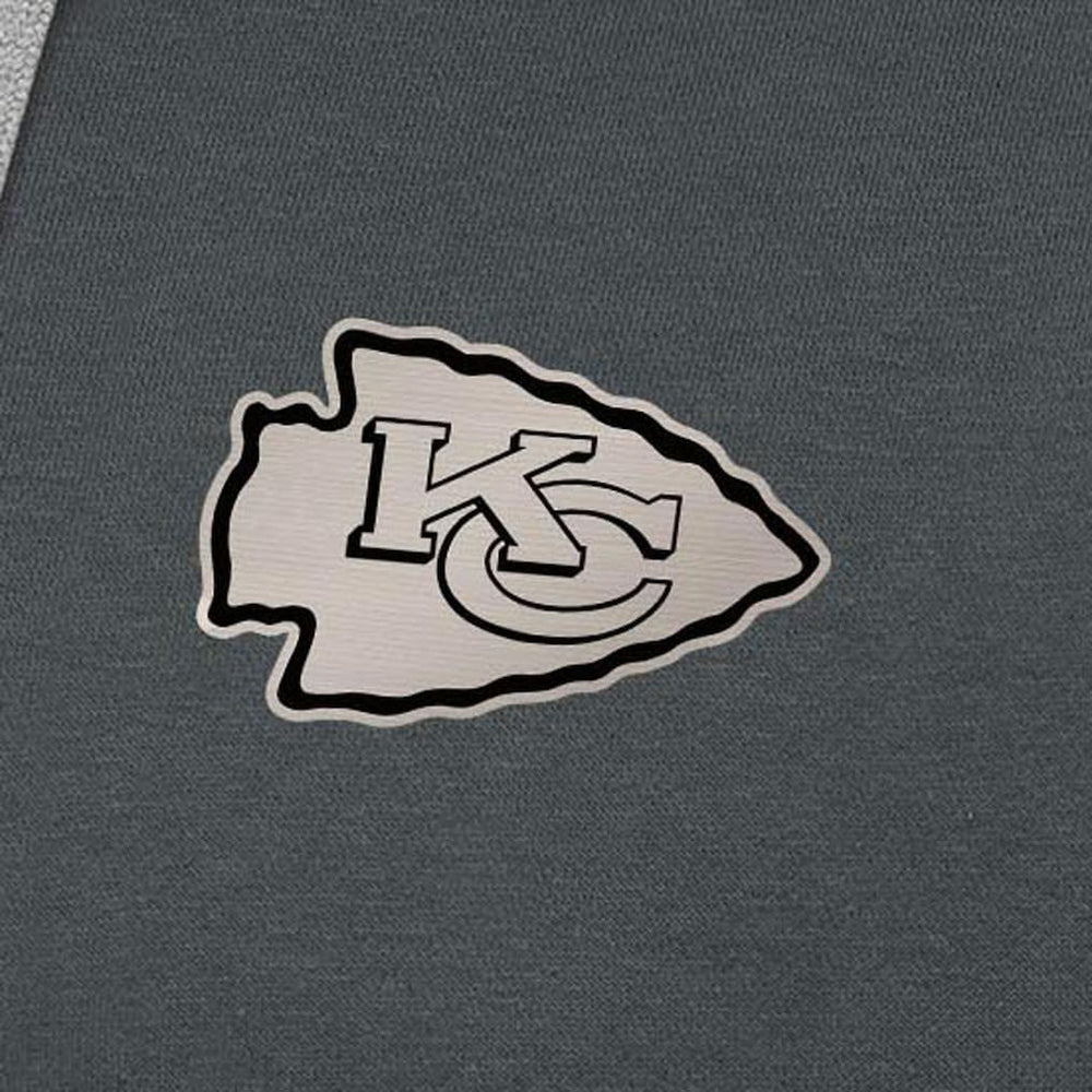 Kansas City Chiefs Antigua Brushed Carbon Victory Pullover Hoodie Charcoal