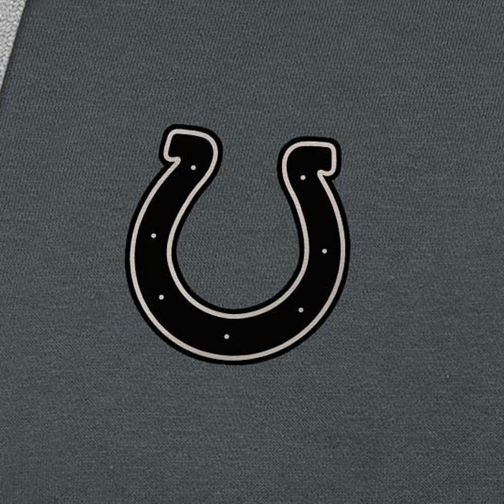 Indianapolis Colts Antigua Brushed Carbon Victory Pullover Hoodie Charcoal