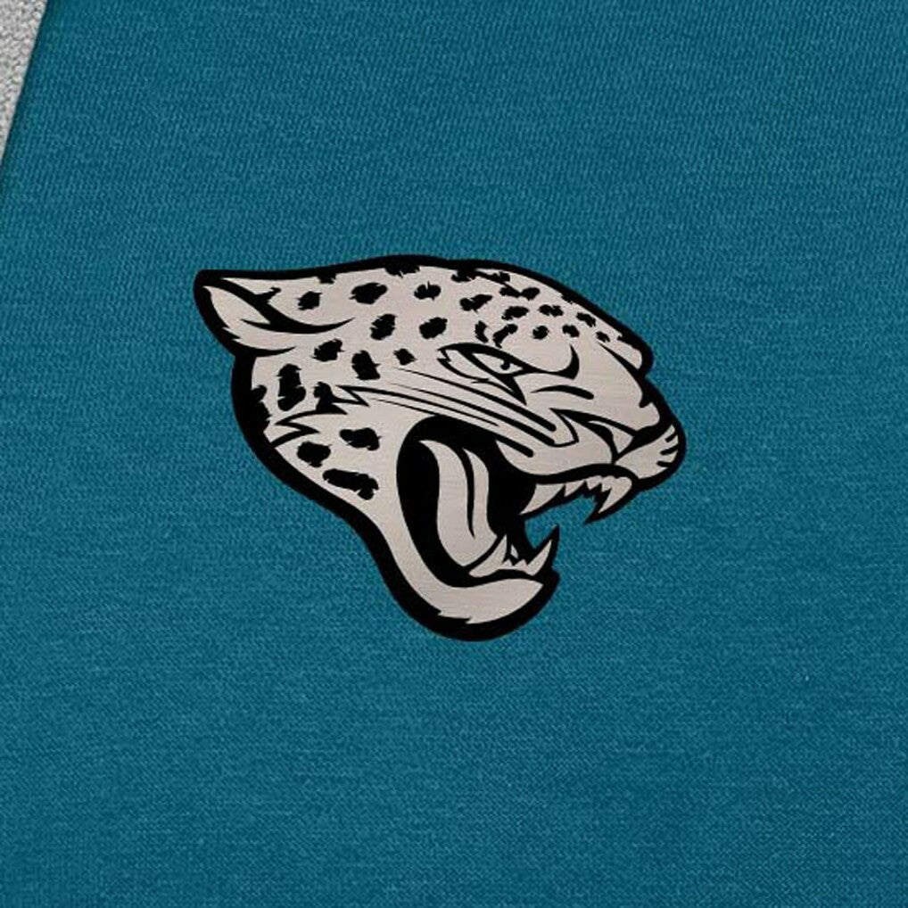 Jacksonville Jaguars Antigua Brushed Carbon Victory Pullover Hoodie Teal