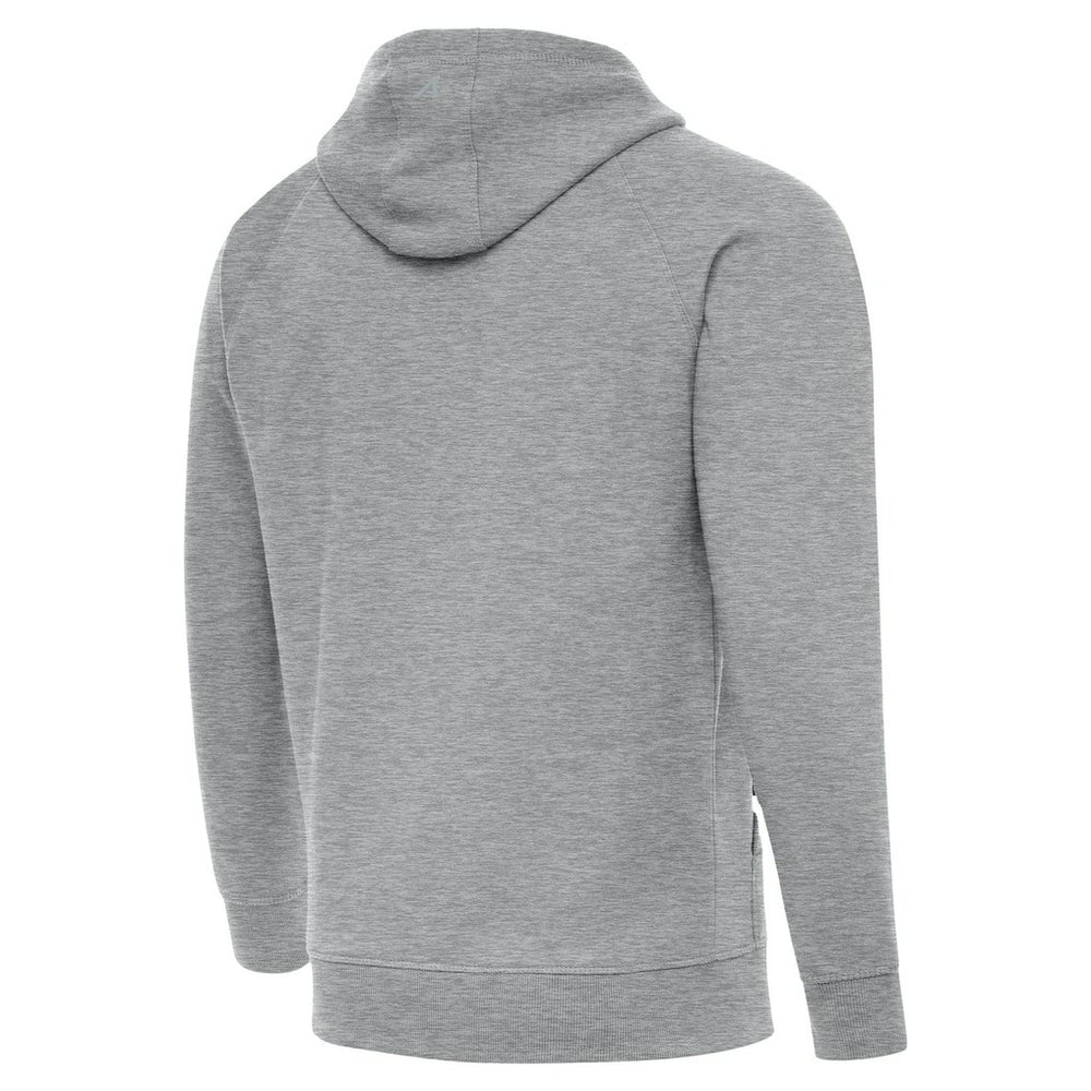 Las Vegas Raiders Antigua Brushed Carbon Victory Pullover Hoodie Heather Gray