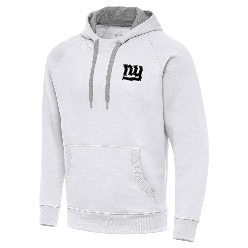 New York Giants Antigua Brushed Carbon Victory Pullover Hoodie White