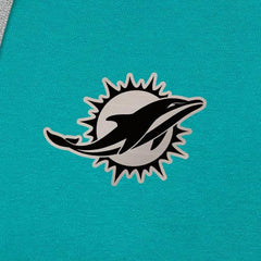 Miami Dolphins Antigua Brushed Carbon Victory Pullover Hoodie Aqua