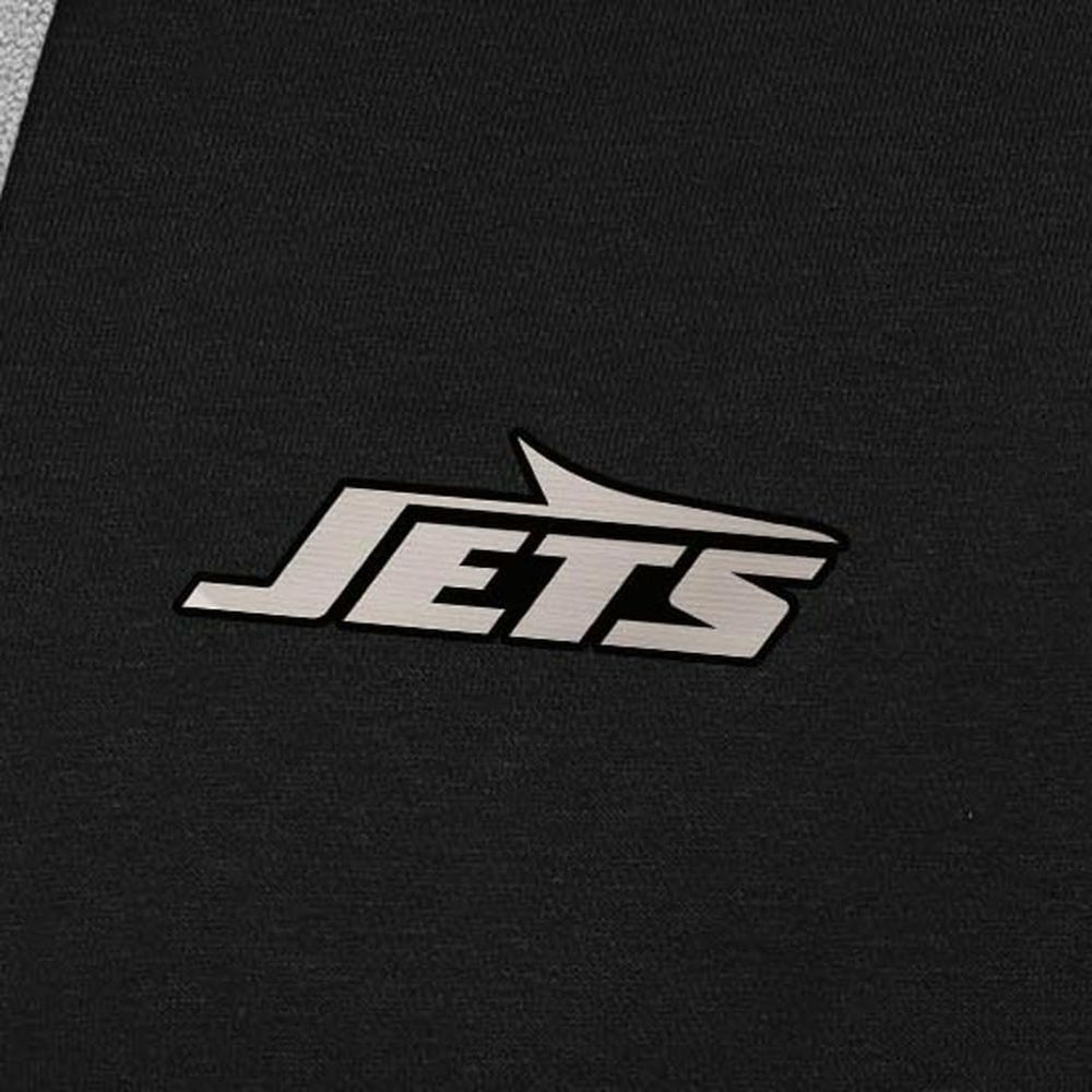 New York Jets Antigua Brushed Carbon Victory Pullover Hoodie Black