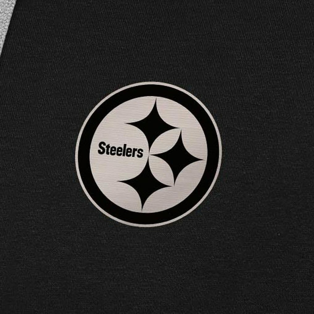 Pittsburgh Steelers Antigua Brushed Carbon Victory Pullover Hoodie Black