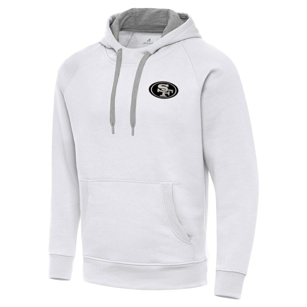 San Francisco 49ers Antigua Brushed Carbon Victory Pullover Hoodie White