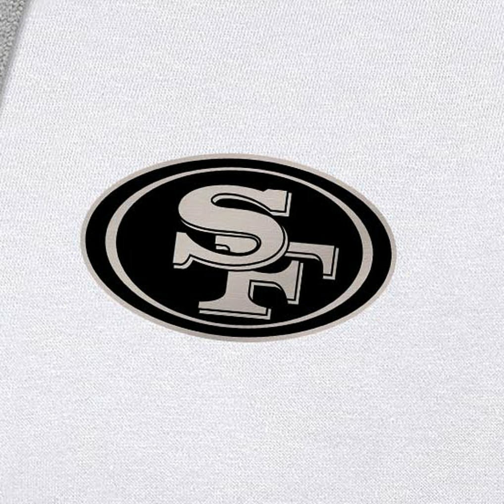 San Francisco 49ers Antigua Brushed Carbon Victory Pullover Hoodie White