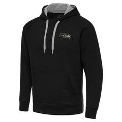 Seattle Seahawks Antigua Brushed Carbon Victory Pullover Hoodie Black